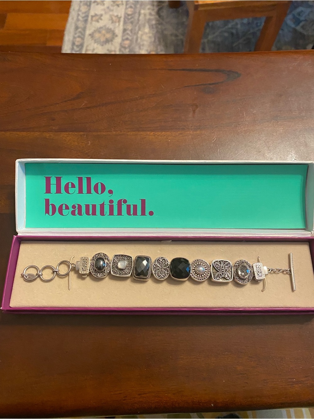 Lori Bonn Uptown Girl Sterling Silver Charm Bracelet 7 to 8 inches